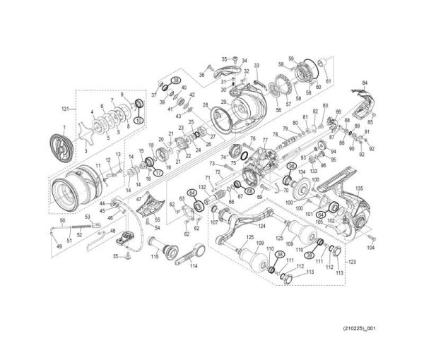 Photo1: [SHIMANO] Genuine Spare Parts for 21 Sephia XR C3000SDHHG Product Code: 044327 **Back-order (Shipping in 3-4 weeks after receiving order) (1)