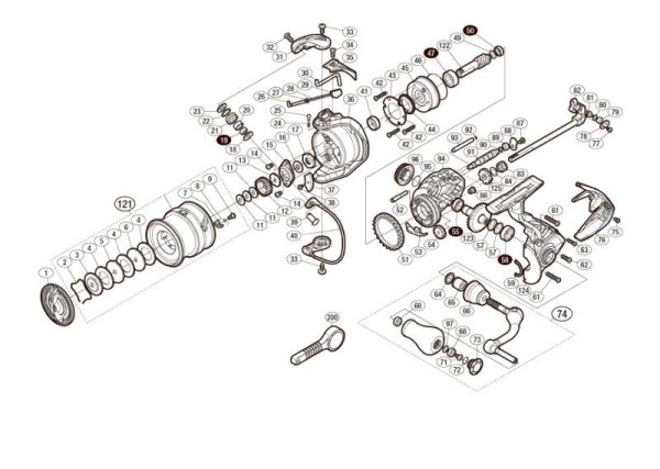 Photo1: [SHIMANO] Genuine Spare Parts for 18 SEPHIA BB C3000SHG Product Code: 039453 **Back-order (Shipping in 3-4 weeks after receiving order) (1)