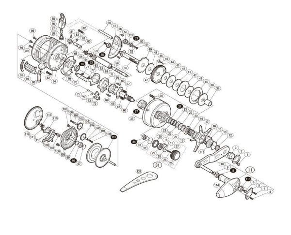 Photo1: [SHIMANO] Genuine Spare Parts for 14-16 OCEA CONQUEST 16 300PG Product code: 035929 **Back-order (Shipping in 3-4 weeks after receiving order) (1)