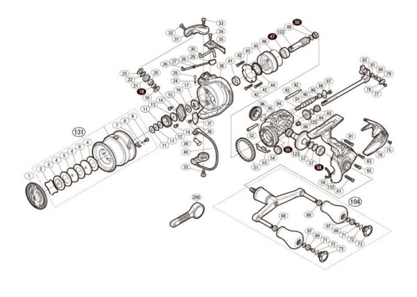 Photo1: [SHIMANO] Genuine Spare Parts for 18 SEPHIA BB C3000SDHHG Product Code: 039460 **Back-order (Shipping in 3-4 weeks after receiving order) (1)