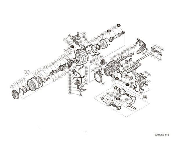 Photo1: [SHIMANO] Genuine Spare Parts for 16 STRADIC CI4+ C2000HGS Product Code: 034885 **Back-order (Shipping in 3-4 weeks after receiving order) (1)