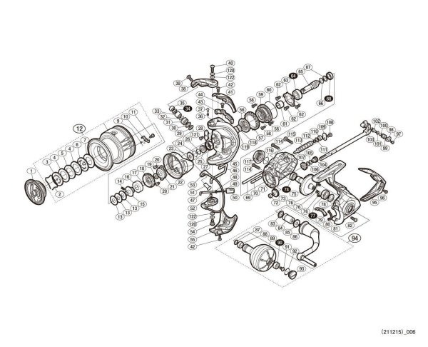 Photo1: [SHIMANO] Genuine Spare Parts for 20 STRADIC SW 4000HG Product Code: 042415 **Back-order (Shipping in 3-4 weeks after receiving order) (1)