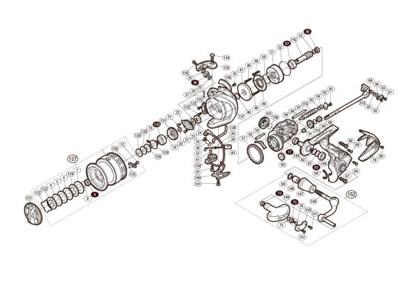 Photo1: [SHIMANO] Genuine Spare Parts for 18 EXSENCE CI4+ 4000MXG Product Code: 038845 **Back-order (Shipping in 3-4 weeks after receiving order) (1)