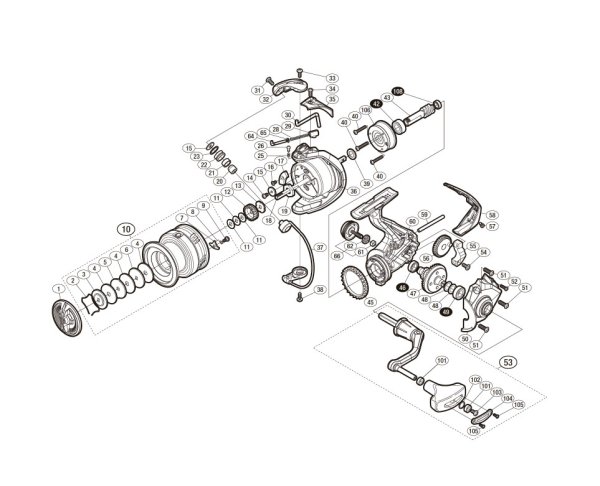 Photo1: [SHIMANO] Genuine Spare Parts for 17 SAHARA 4000 Product Code: 036315 **Back-order (Shipping in 3-4 weeks after receiving order) (1)