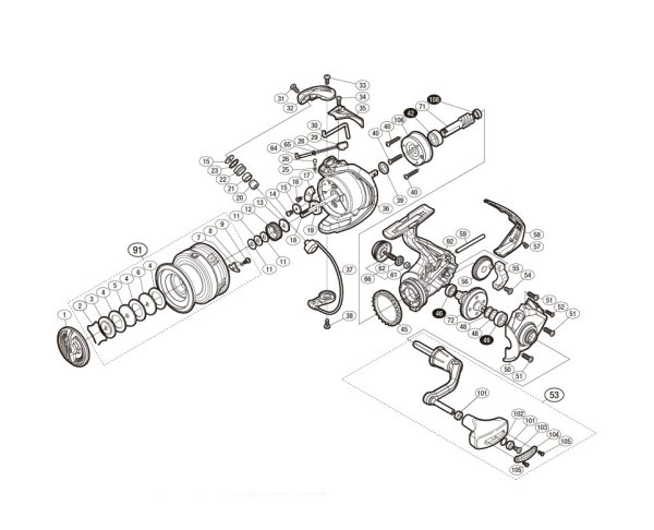 Photo1: [SHIMANO] Genuine Spare Parts for 17 SAHARA C5000XG Product Code: 036339 **Back-order (Shipping in 3-4 weeks after receiving order) (1)