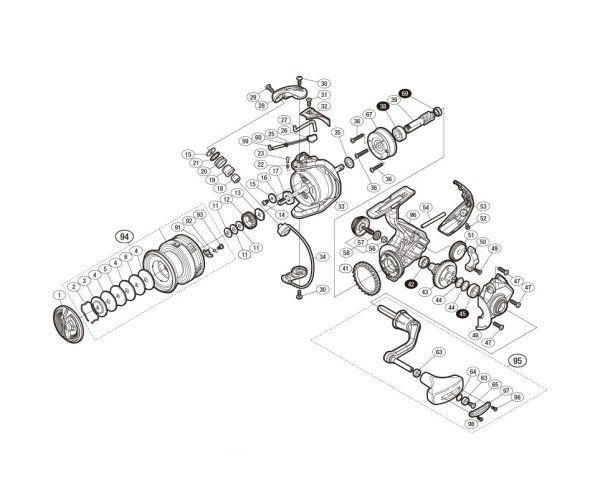 Photo1: [SHIMANO] Genuine Spare Parts for 17 SAHARA C3000 Product Code: 036285 **Back-order (Shipping in 3-4 weeks after receiving order) (1)