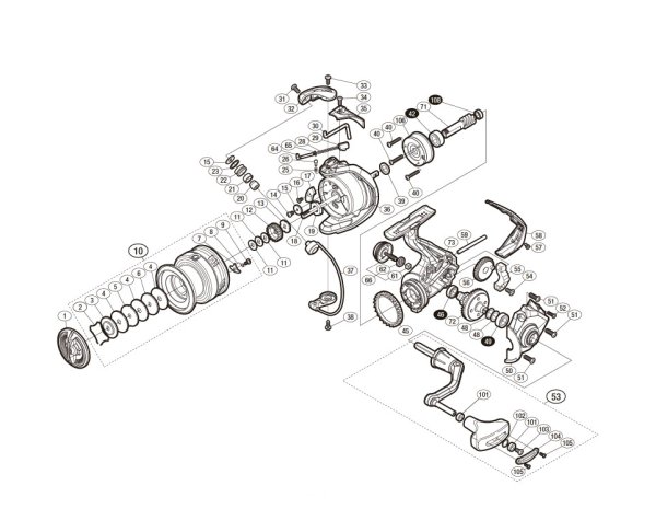 Photo1: [SHIMANO] Genuine Spare Parts for 17 SAHARA 4000XG Product Code: 036322 **Back-order (Shipping in 3-4 weeks after receiving order) (1)