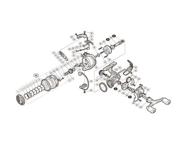 Photo1: [SHIMANO] Genuine Spare Parts for 17 SAHARA C3000DH Product Code: 036308 **Back-order (Shipping in 3-4 weeks after receiving order) (1)