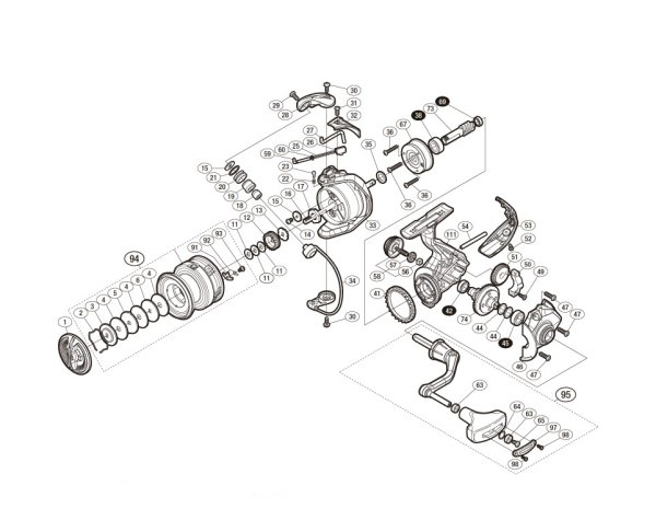 Photo1: [SHIMANO] Genuine Spare Parts for 17 SAHARA C3000HG Product Code: 036292 **Back-order (Shipping in 3-4 weeks after receiving order) (1)