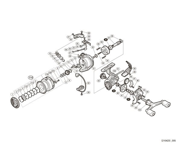 Photo1: [SHIMANO] Genuine Spare Parts for 17-18 SEDONA C3000DH Product Code: 036865 **Back-order (Shipping in 3-4 weeks after receiving order) (1)