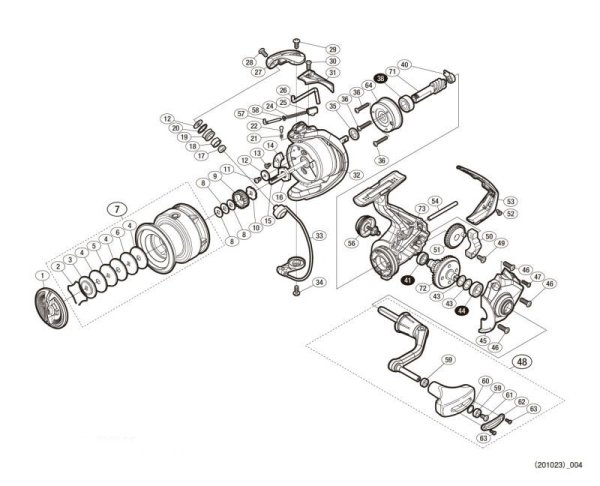 Photo1: [SHIMANO] Genuine Spare Parts for 17-18 SEDONA 4000XG Product Code: 036889 **Back-order (Shipping in 3-4 weeks after receiving order) (1)