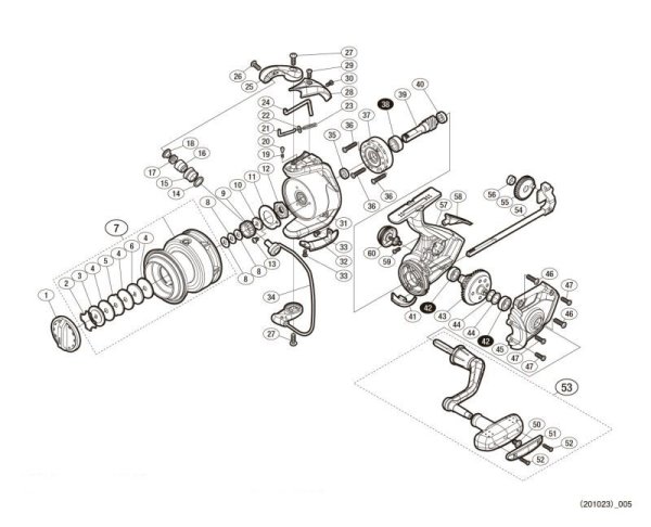 Photo1: [SHIMANO] Genuine Spare Parts for 17-18 SEDONA 6000 Product Code: 037732 **Back-order (Shipping in 3-4 weeks after receiving order) (1)