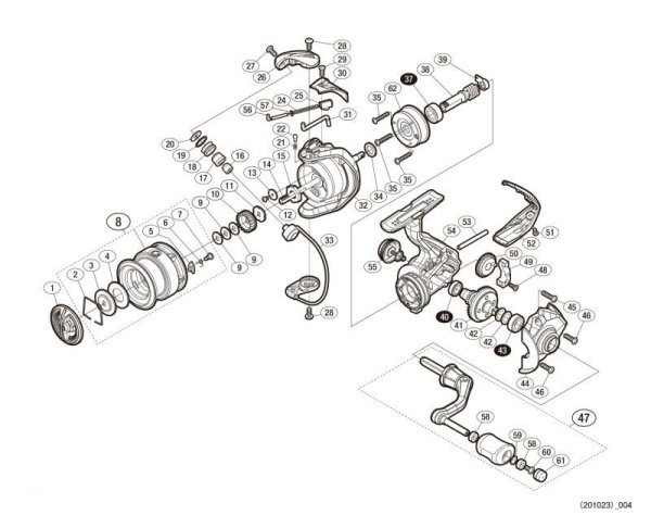 Photo1: [SHIMANO] Genuine Spare Parts for 17-18 SEDONA 1000 Product Code: 036773 **Back-order (Shipping in 3-4 weeks after receiving order) (1)