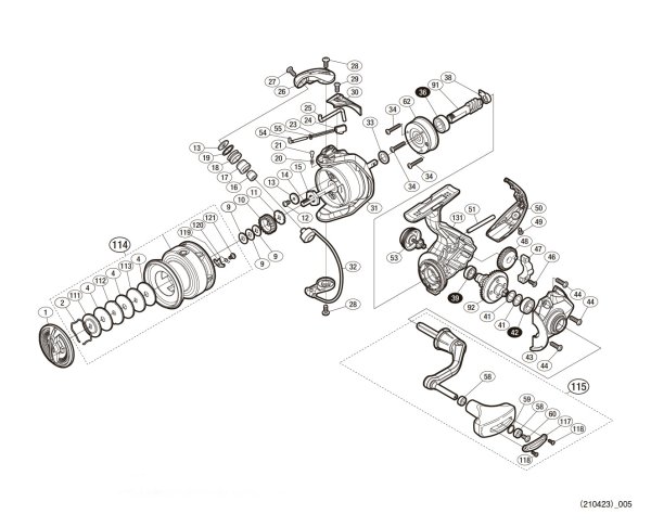 Photo1: [SHIMANO] Genuine Spare Parts for 17-18 SEDONA C3000HG Product Code: 036858 **Back-order (Shipping in 3-4 weeks after receiving order) (1)