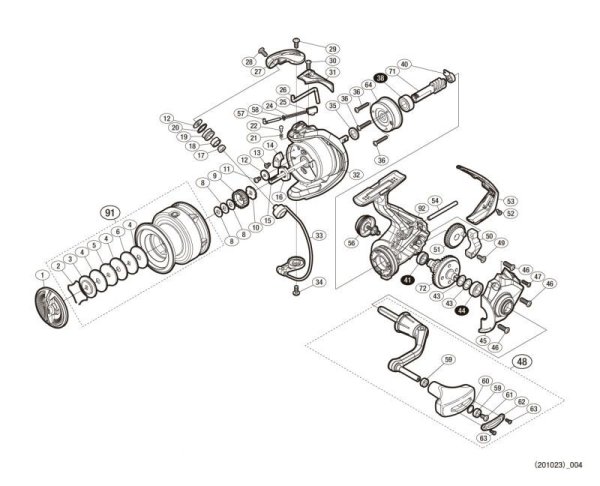 Photo1: [SHIMANO] Genuine Spare Parts for 17-18 SEDONA C5000XG Product Code: 036896 **Back-order (Shipping in 3-4 weeks after receiving order) (1)