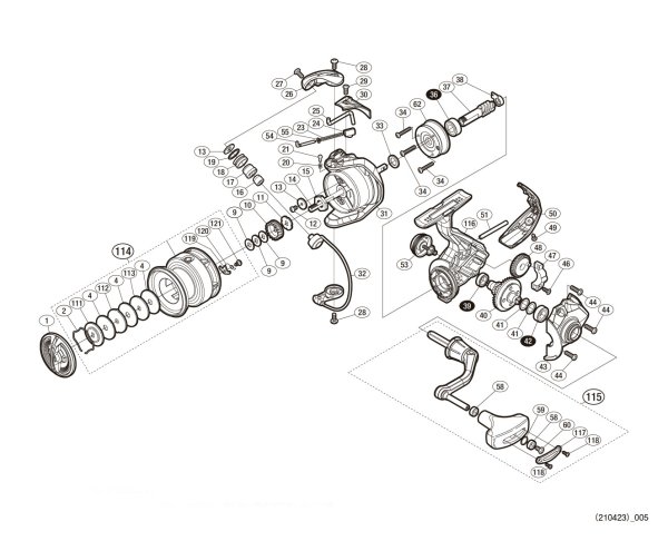 Photo1: [SHIMANO] Genuine Spare Parts for 17-18 SEDONA C3000 Product Code: 036841 **Back-order (Shipping in 3-4 weeks after receiving order) (1)