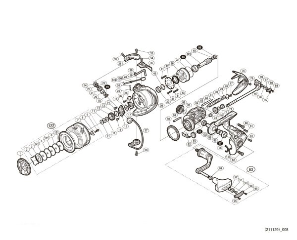 Photo1: [SHIMANO] Genuine Spare Parts for 17 ULTEGRA C5000XG Product Code: 036506 **Back-order (Shipping in 3-4 weeks after receiving order) (1)