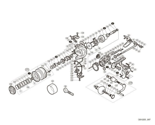 Photo1: [SHIMANO] Genuine Spare Parts for 17 SUSTAIN C5000XG Product Code:037626 **Back-order (Shipping in 3-4 weeks after receiving order) (1)