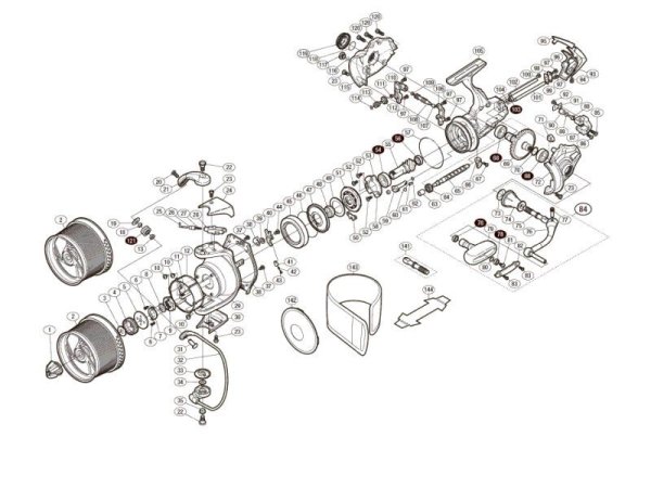 Photo1: [SHIMANO] Genuine Spare Parts for 16 SUPER AERO KISU SPECIAL CE ultrafine specification Product Code: 035233 **Back-order (Shipping in 3-4 weeks after receiving order) (1)