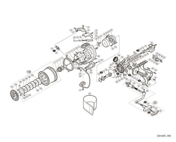 Photo1: [SHIMANO] Genuine Spare Parts for 17 FLIEGEN SD35 Standard Spec Model Product Code: 036582 **Back-order (Shipping in 3-4 weeks after receiving order) (1)