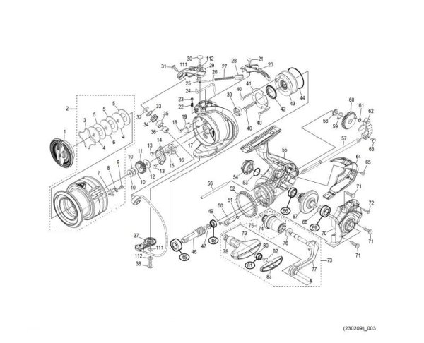 Photo1: [SHIMANO] Genuine Spare Parts for 21 NASCI 4000 Product Code: 043221 **Back-order (Shipping in 3-4 weeks after receiving order) (1)