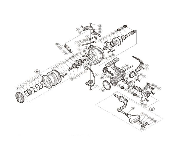 Photo1: [SHIMANO] Genuine Spare Parts for 16-18 NASCI 4000XG Product Code: 035769 **Back-order (Shipping in 3-4 weeks after receiving order) (1)