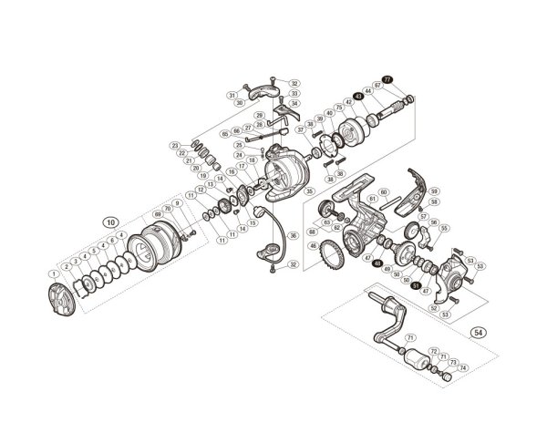 Photo1: [SHIMANO] Genuine Spare Parts for 16-18 NASCI 2500 Product Code: 035707 **Back-order (Shipping in 3-4 weeks after receiving order) (1)