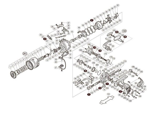 Photo1: [SHIMANO] Genuine Spare Parts for 17 BB-X HYPER FORCE C3000DXXGS RIGHT Product Code: 038142 **Back-order (Shipping in 3-4 weeks after receiving order) (1)