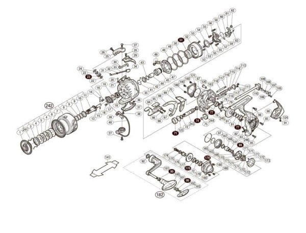 Photo1: [SHIMANO] Genuine Spare Parts for 17 BB-X HYPER FORCE 2500DXXGS LEFT Product Code: 037657 **Back-order (Shipping in 3-4 weeks after receiving order) (1)