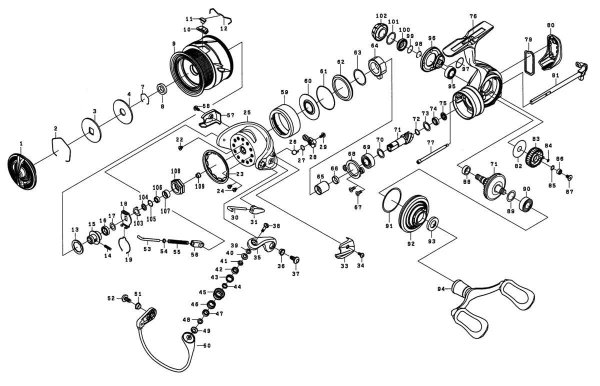 Photo1: [DAIWA] Genuine Spare Parts for 20 LUVIAS LT2500S-DH Product code: 00060206 **Back-order (Shipping in 3-4 weeks after receiving order) (1)