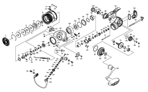 Photo1: [DAIWA] Genuine Spare Parts for 20 LUVIAS LT3000S-CXH Product code: 00060208 **Back-order (Shipping in 3-4 weeks after receiving order) (1)