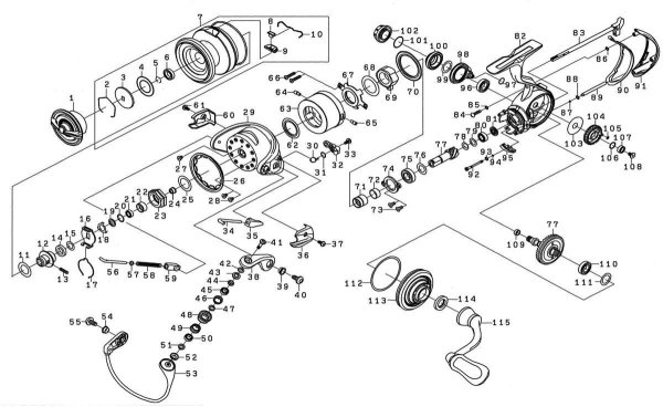 Photo1: [DAIWA] Genuine Spare Parts for 21 LUVIAS AIRITY FC LT2500S Product code: 00060334 **Back-order (Shipping in 3-4 weeks after receiving order) (1)