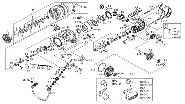 Photo1: [DAIWA] Genuine Spare Parts for 21 LUVIAS AIRITY LT2500 Product code: 00060336 **Back-order (Shipping in 3-4 weeks after receiving order) (1)