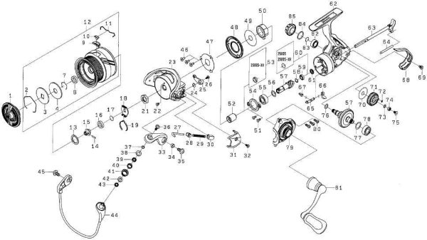 Photo1: [DAIWA] Genuine Spare Parts for 18 TATULA LT2500S-XH Product code: 00060074 **Back-order (Shipping in 3-4 weeks after receiving order) (1)