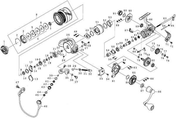 Photo1: [DAIWA] Genuine Spare Parts for 17 紅牙-KOHGA AIR 2508PE-H Product code: 00056204 **Back-order (Shipping in 3-4 weeks after receiving order) (1)