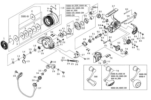 Photo1: [DAIWA] Genuine Spare Parts for 19 LEXA LT3000S-CXH Product code: 00067219 **Back-order (Shipping in 3-4 weeks after receiving order) (1)