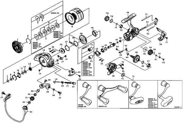 Photo1: [DAIWA] Genuine Spare Parts for 18 FREAMS LT3000S-CXH Product code: 00057052 **Back-order (Shipping in 3-4 weeks after receiving order) (1)