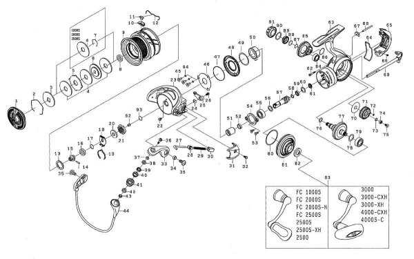 Photo1: [DAIWA] Genuine Spare Parts for 21 CALDIA LT3000-CXH Product code: 00060288 **Back-order (Shipping in 3-4 weeks after receiving order) (1)