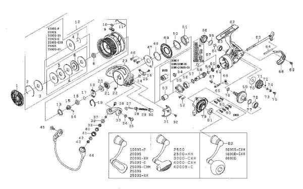 Photo1: [DAIWA] Genuine Spare Parts for 18 CALDIA LT5000S-CXH Product code: 00056049 **Back-order (Shipping in 3-4 weeks after receiving order) (1)