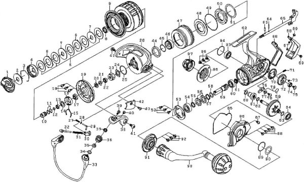 Photo1: [DAIWA] Genuine Spare Parts for 15 SALTIGA 6500H Product code: 00059561 **Back-order (Shipping in 3-4 weeks after receiving order) (1)