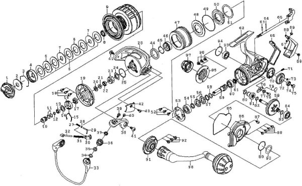 Photo1: [DAIWA] Genuine Spare Parts for 15 SALTIGA 6500 Product code: 00059549 **Back-order (Shipping in 3-4 weeks after receiving order) (1)