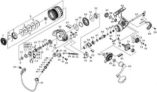 DAIWA] Genuine Spare Parts for 17 X FIRE 2510RPE-H Product code