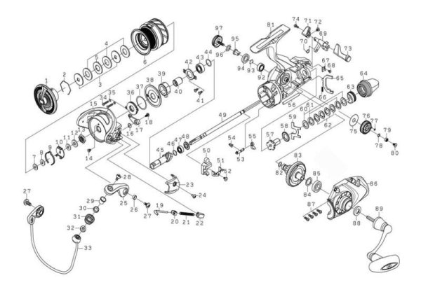 Photo1: [DAIWA] Genuine Spare Parts for 19 AORIMATIC BR LT3000D Product code: 00065704 **Back-order (Shipping in 3-4 weeks after receiving order) (1)