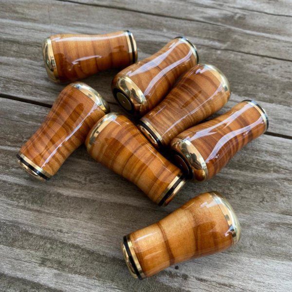 Photo3: [FHF/fishing house freedom] Wood Handle Knob Round Shape Walnut (1 piece) F-03 (3)