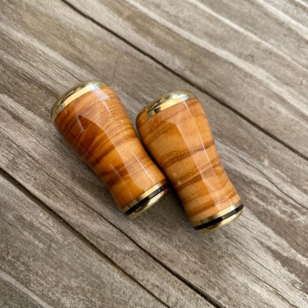 Photo10: [FHF/fishing house freedom] Wood Handle Knob Round Shape Walnut (1 piece) F-03 (10)