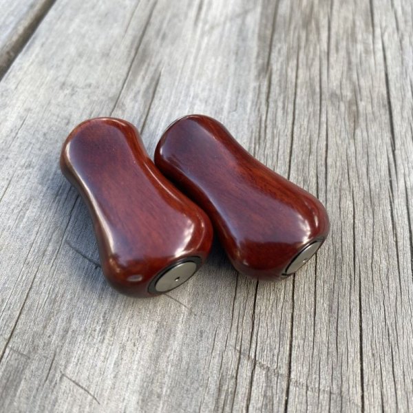 Photo7: [FHF/fishing house freedom] Wood Handle Knob Paddle Shape "SHITAN" (Red Sandalwood/Rosewood/Padouk) (1 piece) F-10 (7)