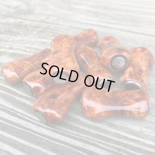 Photo5: [FHF/fishing house freedom] Wood Handle Knob Paddle Shape "Karin" (Padouk) Burl Monochrome (1 piece) F-08 (5)