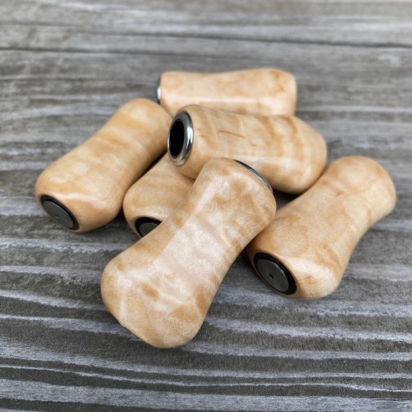 Photo3: [FHF/fishing house freedom] Wood Handle Knob Paddle Shape Maple (1 piece) F-11 (3)