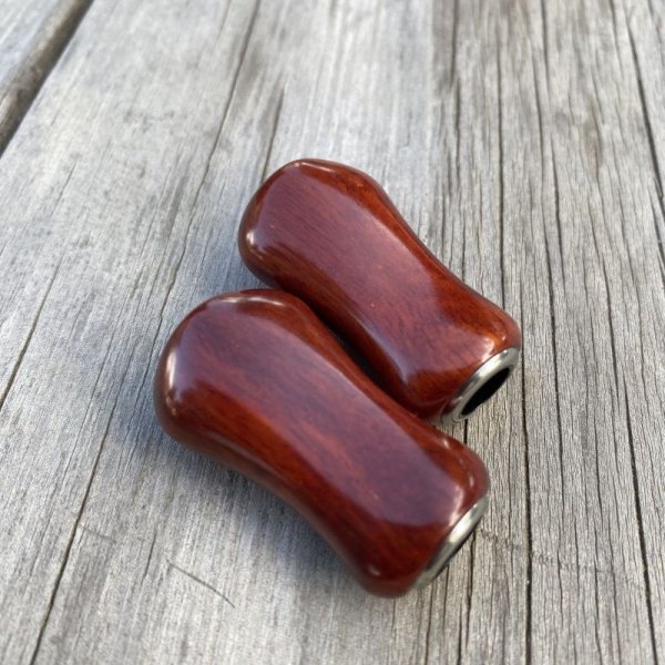 Photo9: [FHF/fishing house freedom] Wood Handle Knob Paddle Shape "SHITAN" (Red Sandalwood/Rosewood/Padouk) (1 piece) F-10 (9)