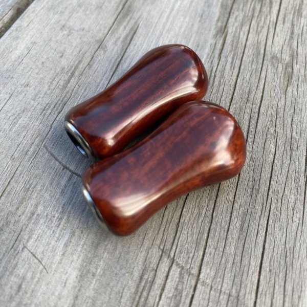 Photo6: [FHF/fishing house freedom] Wood Handle Knob Paddle Shape "SHITAN" (Red Sandalwood/Rosewood/Padouk) (1 piece) F-10 (6)